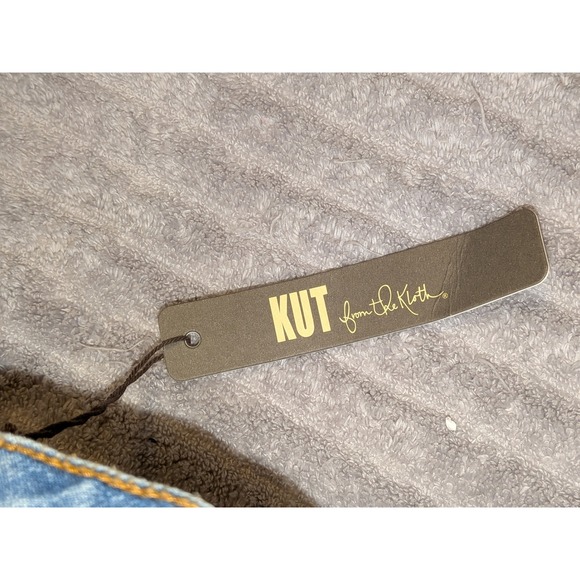 KUT‎ from the Kloth Catherine Boyfriend Jeans Distressed Denim Size 16 NWT - Picture 8 of 12